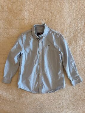 Vineyard Vines Light Blue Boys Button-Down Oxford Shirt (7)